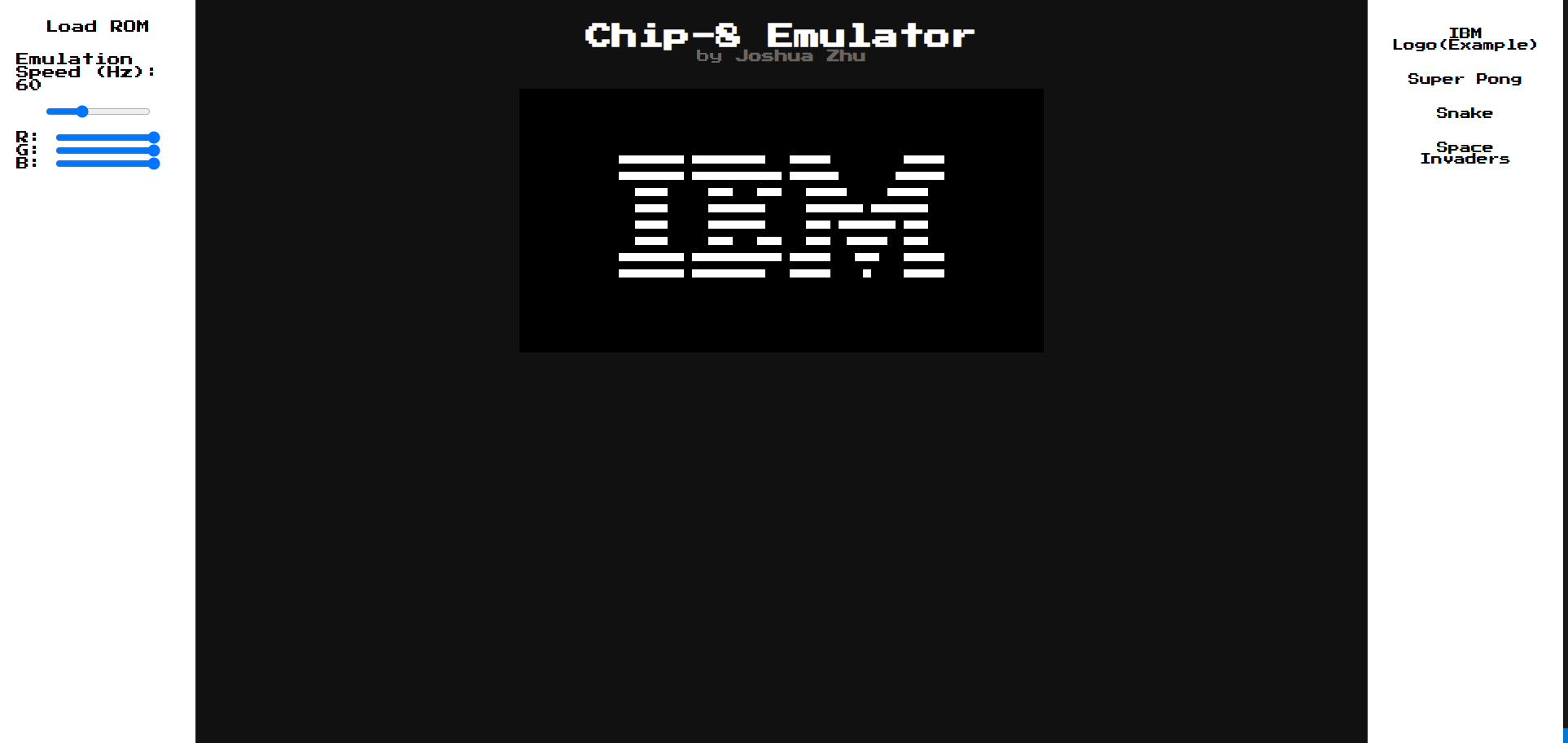 Browser Based Chip-8 Emulator preview